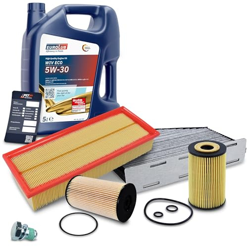 BESTPRICE ATP Inspektionspaket Filterset mit 1x Motoröl 5W-30 5 l, 1x | Kompatibel mit: AUDI A3, A3 Cabriolet, A3 Sportback, TT, TT Roadster, SEAT ALTEA, ALTEA XL, LEON, SKODA OCTAVIA II