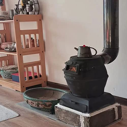 HUMNZR Stufa A Legna in Ghisa Pura Fuoco A Carbone, Stufa, Fornace A Legna, Finestra Panoramica, Fornello da Campeggio Multiuso, Ghisa Pura, Resistente A Graffi, Peeling O Gorgogliamento