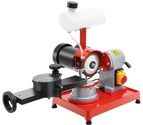 BAOCHADA Affûteuse de lame de scie 370 W - Lame de scie circulaire - Aiguiseur manuel - Moulin à eau pour lames de scie de 80 à 700 mm - Aiguiseur de lame de scie avec injection d'eau - Rouge