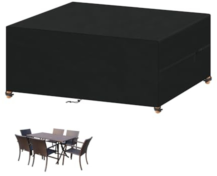 VANSHEIM Abdeckung Gartenmöbel Wasserdicht Schutzhülle Gartenmöbel | Abdeckung für Gartentisch und Loungemöbel Abdeckung Wasserdicht Abdeckplane Gartenmöbel Abdeckhauben Winterfest 150x90x75cm