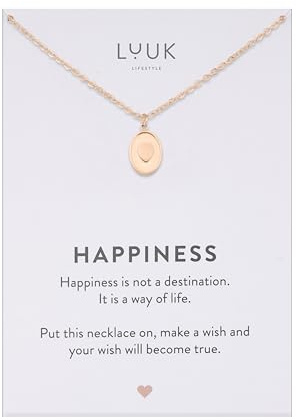 LUUK LIFESTYLE Halskette aus Edelstahl mit Coin Anhänger und Herz Motiv, Liebesbeweis, liebevolles Schmuckgeschenk für Mutter I Tochter, Rosé