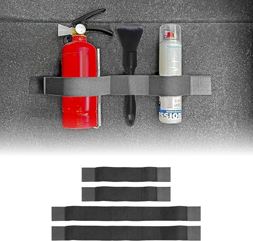 MyGadget 4x Kletthalterung Auto [ 2x 20cm | 2x 40cm ] - Kofferraum Klett Zubehör - Innenraum Aufbewahrung z.B. Verbandskasten & Regenschirm