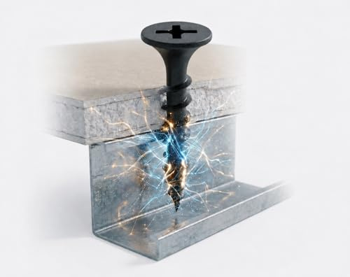 Schnellbauschrauben 4,2 x 65 mm Grobgewinde von Tergato | 50 Stück Trockenbau Schrauben für Gipskarton | Rigips Schrauben für Holzunterkonstruktionen | Stahl Schwarz Phosphatiert DIN EN 14566