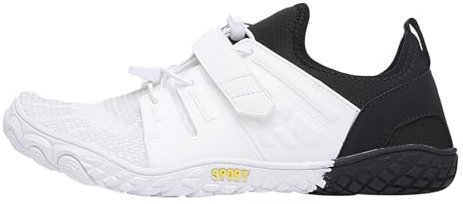 Damen & Herren Barfußschuhe, schnelltrocknend, verstellbar, elastisch, Schnürschuh + magische Aufkleber, Barfußschuhe, leicht, atmungsaktiv, für Wassergymnastik, Turnschuhe, Unisex, Sport-Tauchschuhe,