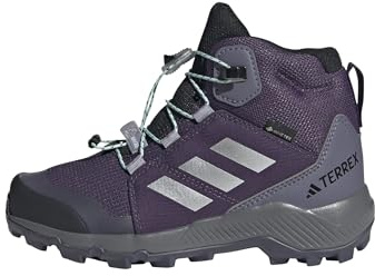 adidas Unisex – Barn Terrex Mid GORE-TEX Hiking Shoes Kids, aurora plum/silver met./semi flash aqua, 30 EU