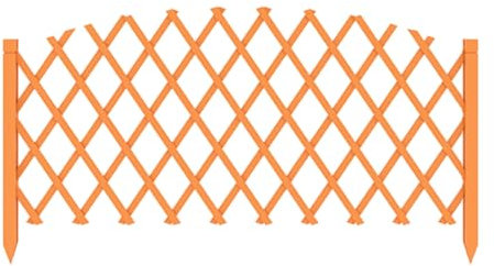 Clôture de jardin rétractable en bois extensible autoportante pour décoration d'intérieur, orange, 100 x 150 cm