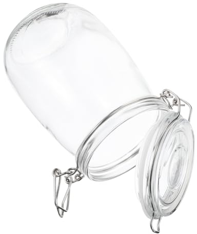 IMIKEYA Glasbehälter 1000 Ml Calcium Glas Vorratsglas mit Druckverschluss Lebensmittelaufbewahrung für Küche und Haushalt