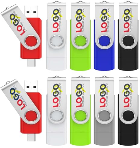 USB Stick Personalisierte USB C 8GB-64GB 10-100 Stück, ABLAZE OTG 2.0 Dual Speicherstick 2-IN-1 für Type-C Handy/Smartphone/Laptop/Notebook/PC | 2.0 Dual-Zweck, 2-in-1 für Handys, Smartphones, Laptops, Notebooks und PC Typ C