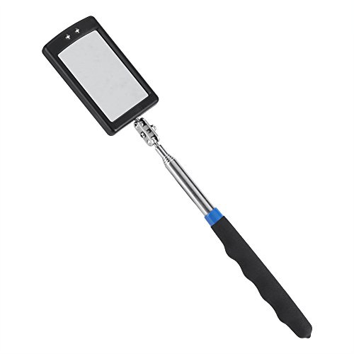 Nimomo Teleskop-Inspektionsspiegel mit LED-Beleuchtung, flexibel, verstellbar, 360 Grad schwenkbar, Verlängerungswerkzeug