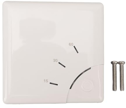 Segrehy Minuterie Murale Interrupteur, Compte à Rebours 15/30/60 Minutes, Économie d'Énergie avec Alimentation 100-265V, pour Ventilateur, Éclairage et Appareils Électroménagers