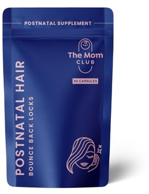 Hair Vitamins for New Moms – Postnatal Hair Growth Support, Scalp Strength & Thyroid Function, Hair Loss Recovery Supplement with Zinc, Iodine & Sea Kelp – 30 Capsules – 1 Month Supply