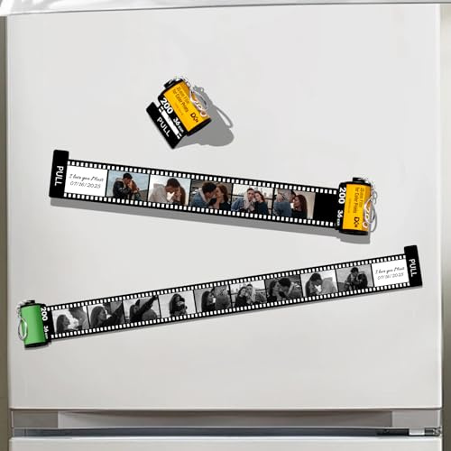 Personalisierter Fotomagnete Personalisierte Filmrolle Kühlschrankmagnet Magnet Selbst Gestalten mit Bild Geschenk für Weihnachten Valentinstag Personalisierte Geschenke für Frauen Männer Paare