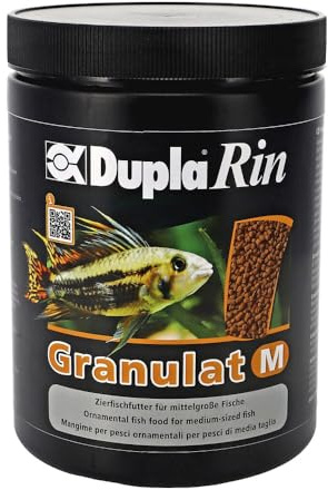 Dupla DuplaRin Granulat M I 500 g I Premium granulatfoder för medelstora söt- och havsvattenfiskar I proteinrik prydnadsfiskmat I god tillväxt och intensiva färger I näringsrikt fiskfoder