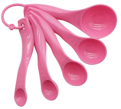 UIEXEA Juego de Cucharas Medidoras de Gramos, 5 Piezas Cucharas Medidoras Diferentes Capacidades para Cocinar y Hornear, Herramientas de Medición de Líquidos y Polvos