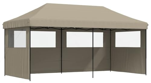 WGYHOME Tenda pieghevole pop-up con 3 pannelli laterali in tessuto Oxford/tetto in PVC e struttura in acciaio, 580 x 292 x 315 cm, resistente alle intemperie, per matrimoni, feste, barbecue e festival