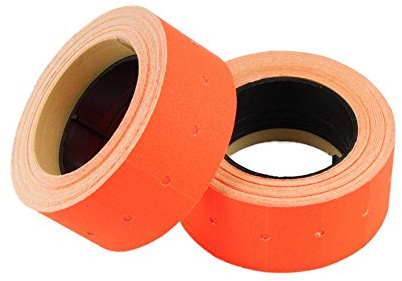 Sinoba 20 Rollen Preisetiketten für MX-5500 Maße 12x21 mm | rot | Selbstklebende Etiketten in den Maßen 12x21 mm, passend z.B. für den Preisauszeichner MX-5500. 20 Rollen