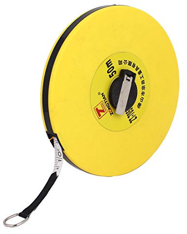 Aexit Outil de mesure 50M de rouleau de mesure de bande de mètre de ruban de mesure de fibre de verre de Surveyor Builders ZK813554I159326G