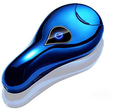 LINGAN Encendedor de doble arco, eléctrico, USB, doble arco, encendedor de plasma, recargable, resistente al viento, sin llama, interruptor táctil, encendedores para cigarrillos, velas (azul)