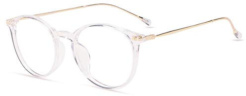 Firmoo Übergroß Anti Blaulicht Brille Damen Herren, Retro Panto Brille Anti 400UV Computerbrille Bildschirme Arbeitsplatzbrille