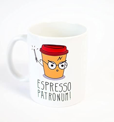Tasse personnalisée avec impression de l'espresso Patronum inspirée de Harry, petit déjeuner