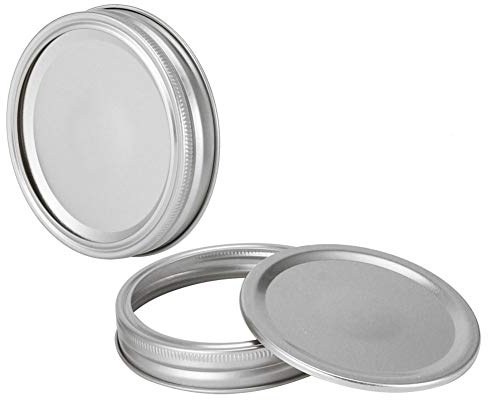 Stainless Steel Jar Lid, Leak Proof Split Type Sealing for Fresh Food Storage, 10 Pieces Rust Resistant Easy Clean Cover, Suitable Mason Jar Canning Container Kitchen Use