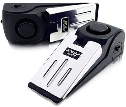 Alarme d'arrêt de Porte Alarme d'arrêt de Porte en Forme de Coin Portable Système de sécurité de Voyage à Domicile Alerte antivol sans Fil 120db pour Maisons,garages,hôtels