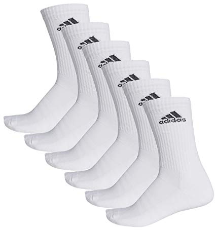 adidas 6 Paar Performance CUSHIONED CREW 3p Tennissocken Sportspocken Unisex, Farbe:White, Socken & Strümpfe:43-45