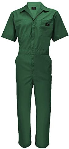 ACTIVE UNIFORMS Coveralls Workwear Herren Kurzarm Overall, Jäger-Grün, XS
