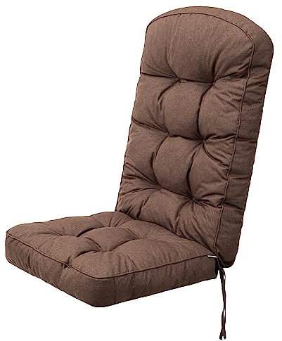 PillowPrim Gartenstuhl Auflagen - Bequeme Liegen als Sitzauflagen für Gartenmöbel - Extra Dicke Sitzauflagen - Polsterauflagen für Hochlehner - Kissen Garten im Freien - 145 x 56 x 10 - Braun