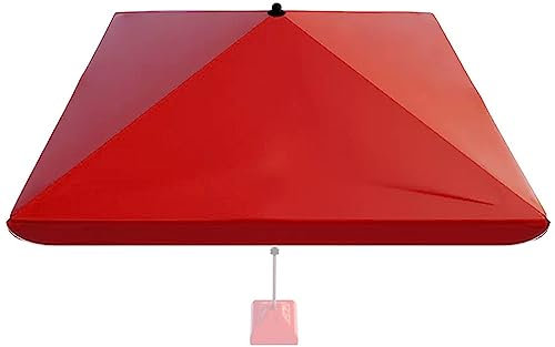 ZJIEX 2x2m 3x3m Rettangolare Panno di Ricambio per Ombrellone, Copertura di Ricambio per Ombrellone Quadrato A 4 Stecche, Lavabile (Color : Red, Size : 3x3m/9.8x9.8ft)