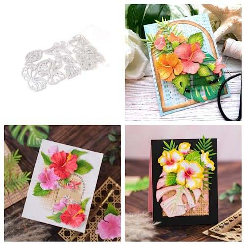 Sredwtk Blume Stanzschablonen Cutting Dies Geburtstag Weihnachten Papierbasteln Schablonen für Scrapbooking, Fotoalbum, Karte, Papier Dekoration, Geschenk