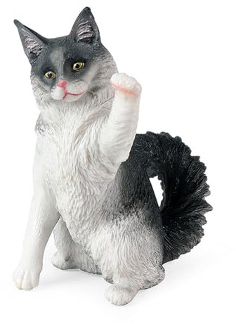 JOKFEICE Sitzende Katzenpuppe Figur – Bauernhoftier-Spielzeug, Lernspielzeug & Feengarten-Deko für Kinder, Geschenkidee für Geburtstag & Wissenschaftsprojekt