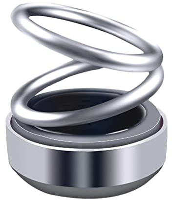 Deodorante per auto a energia solare, con doppio anello rotante, deodorante per auto con clip per bocchetta di ventilazione, diffusore di aroma, decorazione per interni dell'auto