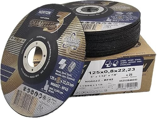 Quantum3 Lot de 25 disques à tronçonner en céramique Advantage, Disque Meuleuse 125 x 0,8 x 22,23 mm