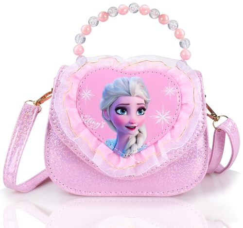 Borsa Bambina, Borsetta Bambine Ragazza, Bambino Borse a Tracolla, Borsette Bimba, Borsa con Tracolla Regolabile Borsetta per Regalo Compleanno (rosa)