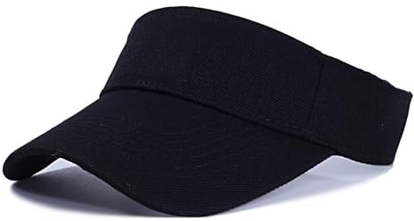 Bakicey sommar solskydd solhatt med stort brätte kvinnor man visir keps keps för utomhus sport strandhatt golf tennis, svart, M