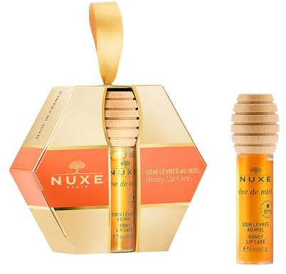 NUXE Rêve de Miel Honey Lip Care Gift Set (10ml) – Vegan, Non-Sticky, Natural Finish, Soothing Honey Formula, Nourishing Clear Lip Oil Treatment