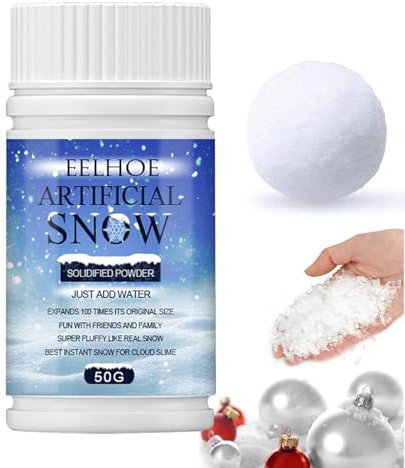 Gefälschte Schneeflasche – künstlicher Schnee, sofortiges Kunstschneepulver spielen | Winter Weihnachten Atmosphäre Requisiten Schnee Indoor Shoooting Set Fensterdekoration Gefälschte Schneeflocken