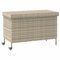 vidaXL Baúl jardín con Ruedas Gris Claro 110x55x73 cm ratán sintético