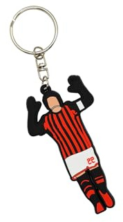 Shop and Solve Kaka Exultation 8 cm PVC Keyring Gift Idea for Rossoneri Fans Super Finished (Keyring), Red Black, 8cm