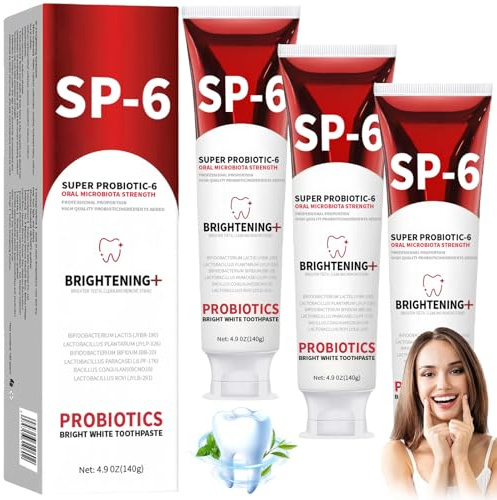 Zahnpasta,3 Stück Zahnreinigung,Zahnpflegeset,SP-6 Probiotische Whitening Zahnpasta,Frischer Atem,Zahnreinigungsprodukte,Reinigung der Zähne,für den Täglichen Gebrauch