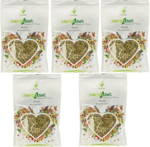Boldo Hojas, Infusión Natural Digestiva, Pack 5 Unidades x 40g
