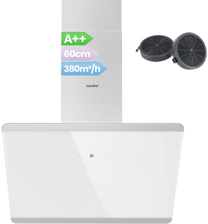 COMFEE' Kopffreie Dunstabzugshaube 60cm A++ Umluft & Abluft CH60J64ET4A2W