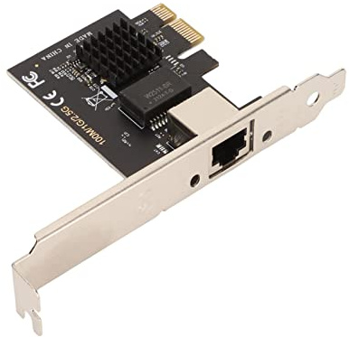 Tomantery Carte Réseau Ethernet 2,5 G, Adaptateur Réseau Haut Débit Efficace pour Serveurs D'ordinateurs de Bureau, Plug and Play pour Plates-formes de Communication de Postes de Travail, Matériau PCB