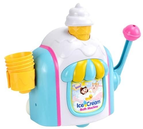 Juguete de bañera - Heladera | Máquina de burbujas de jabón | Fabricante de espuma para niños | Máquina de espuma | Para niños pequeños, niños y niñas | Juego de juguetes