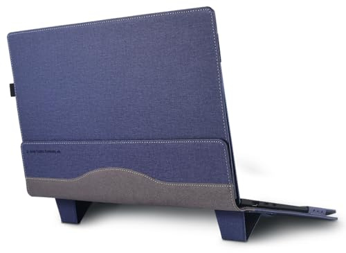 Schutzhülle für 15,6-Zoll Samsung Galaxy Book5/Book4/Book3/Book2/Book Flex (NP750XQA, NP762XDA, NP750QCJ, NP950, NP955, NP750/NP754) aus PU-Kunststoff mit verstellbarem Ständer (Blau, 15.6)