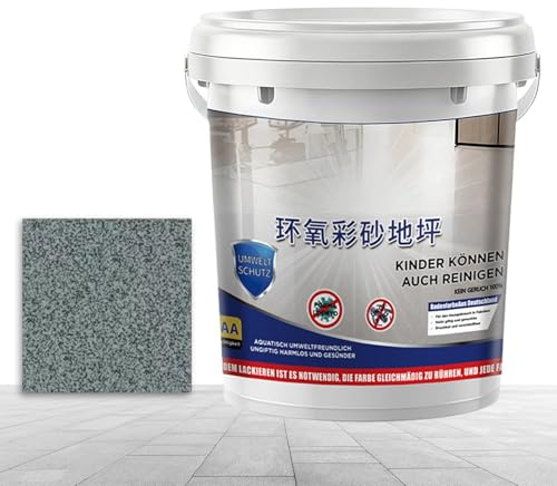 Generico Pittura per Calcestruzzo,Autolivellante ad Alto Brillante - Vernice Epossidica con Sabbia per Calcestruzzo - per Interni Esterni Doccia Garage Casa Edificio Dormitorio