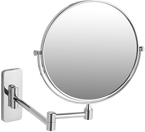 TecTake Specchio cosmetico specchio per il trucco | ingrandimento 5x / 7x / 10x | Inclinabile e ruotabile a 360° - modelli differenti (10x | no. 402644)