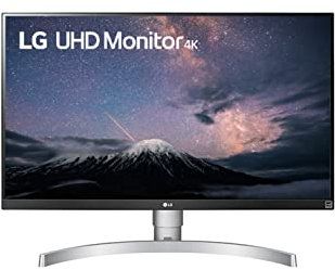LG 27UL650-W - Monitor 4K UHD 27 pulgadas, Panel IPS: 3840x2160, 60Hz, 5 ms, 1000:1, 350nit, sRGB 99%, 16:9, DisplayPort, Conectividad Universal, Inclinación Ajustable, Color Negro