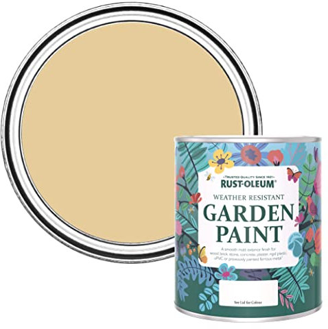 Rust-Oleum Yellow Mould Resistant Garden Paint in Matt Finish - Sandstorm 750ml